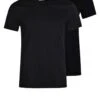Pier One 2 PACK - T-Shirt Basic - Black