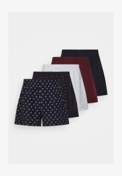 Pier One 5 PACK - Boxershorts - Dark Blue/bordeaux/ Blue -Pier One 3422d9ed8c4f49da9db171652d2bfcfc