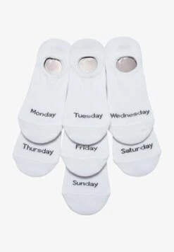 Pier One 7 PACK - Füßlinge - White -Pier One 4d2bd21c5fc2480db9e996cf3b6bb60f