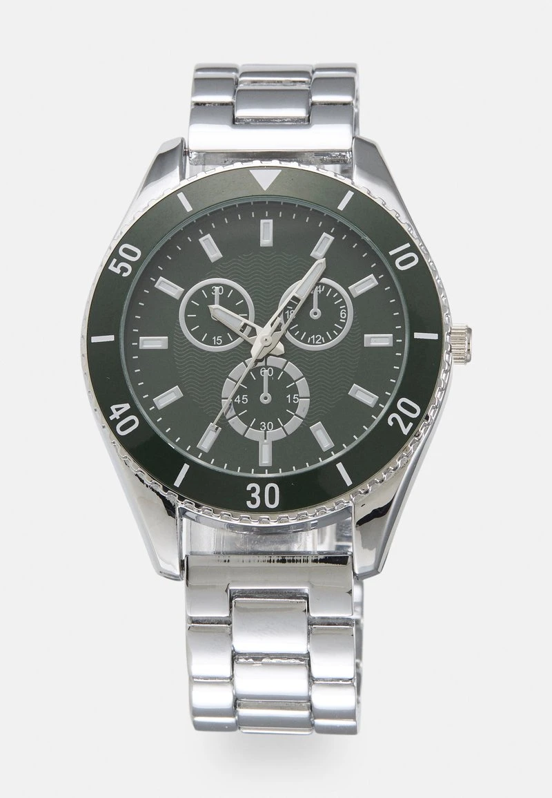Pier One UNISEX - Uhr - Silver-coloured/green 1 Pier One UNISEX - Uhr - Silver-coloured/green