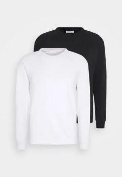 Pier One 2 PACK - Sweatshirt - White/black -Pier One c8d8ecb087614e1d86ddf5a1041c7c53