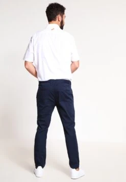 Pier One SLIM FIT CHINO - Chino - Dark Blue -Pier One d781d37eda76425a93e9a0a3b37f56fe