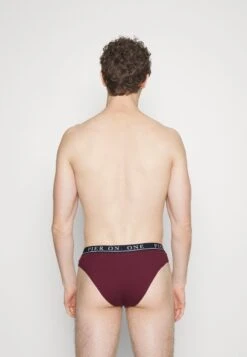 Pier One BRANDED WAISTBAND BRIEFS 3 PACK - Slip - Dark Blue /green/bordeaux -Pier One ff57f99c0ab74e1faa96619054df022c